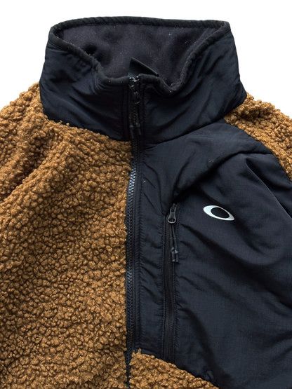 Oakley Nylon Paneled Piled Fleece Brown Jacket