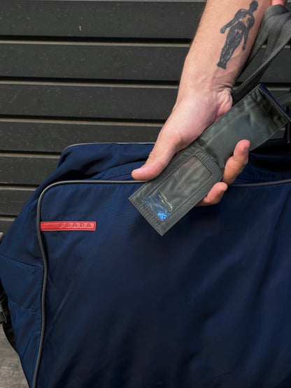 2000's Prada Sport Navy Boston Shoulder Bag