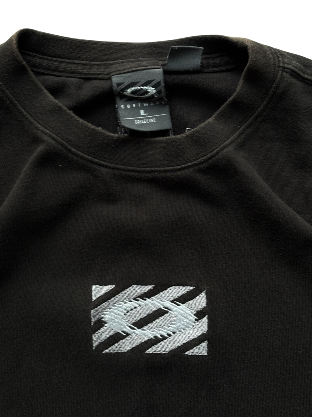 90's Oakley Software Icon / Software Black Tee (L)