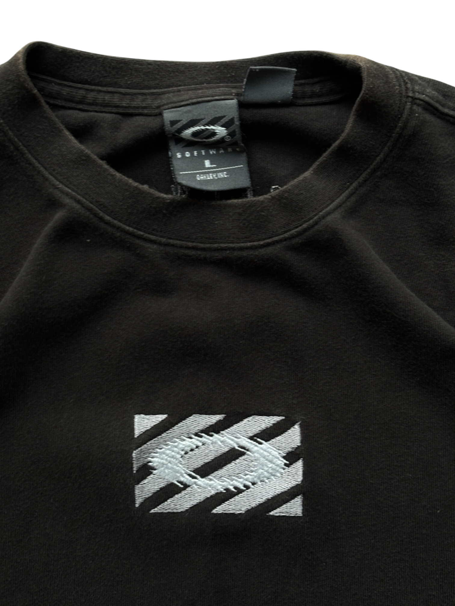 90's Oakley Software Icon / Software Black Tee (L)