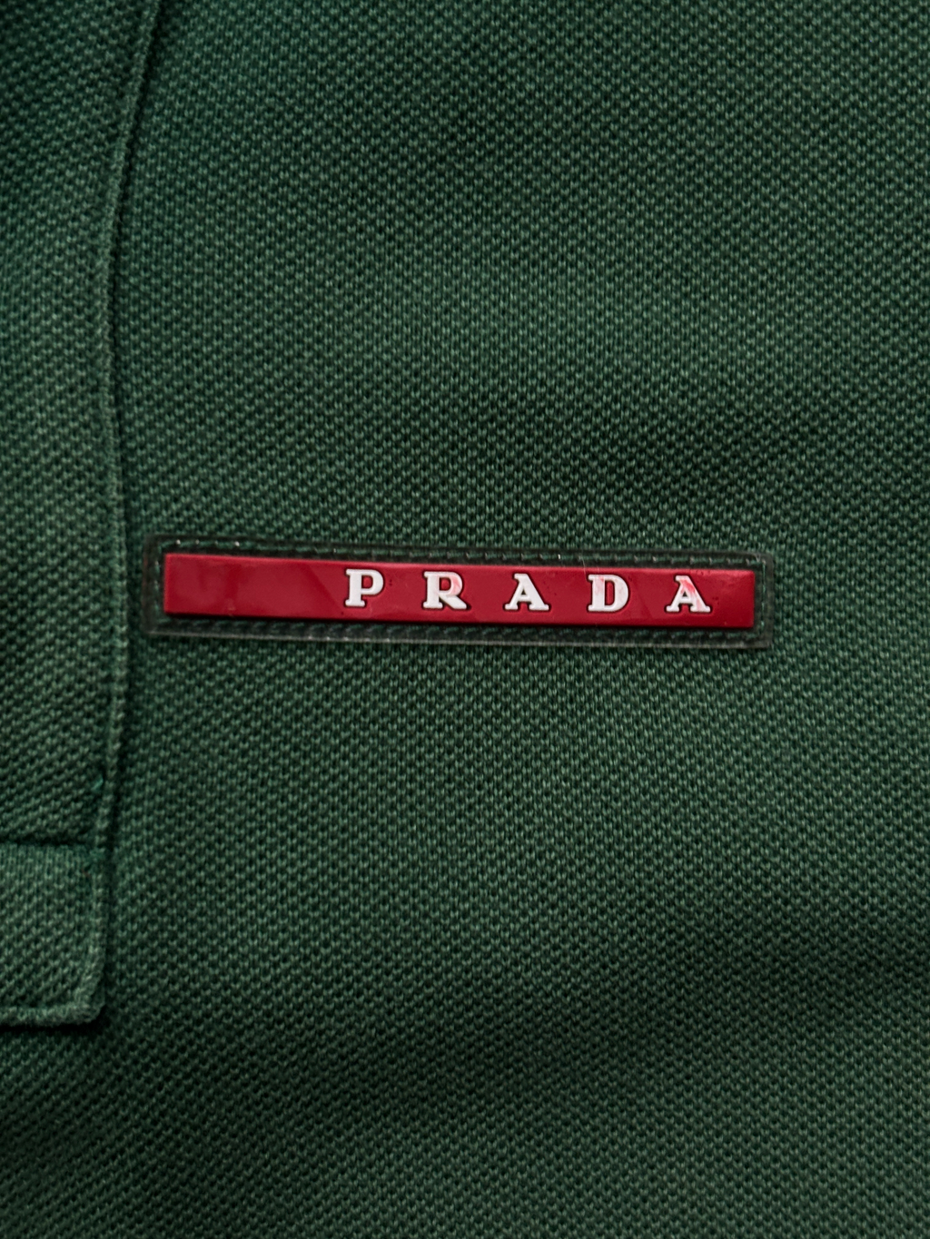 00's Prada Sport Forest Green Polo Shirt (M)