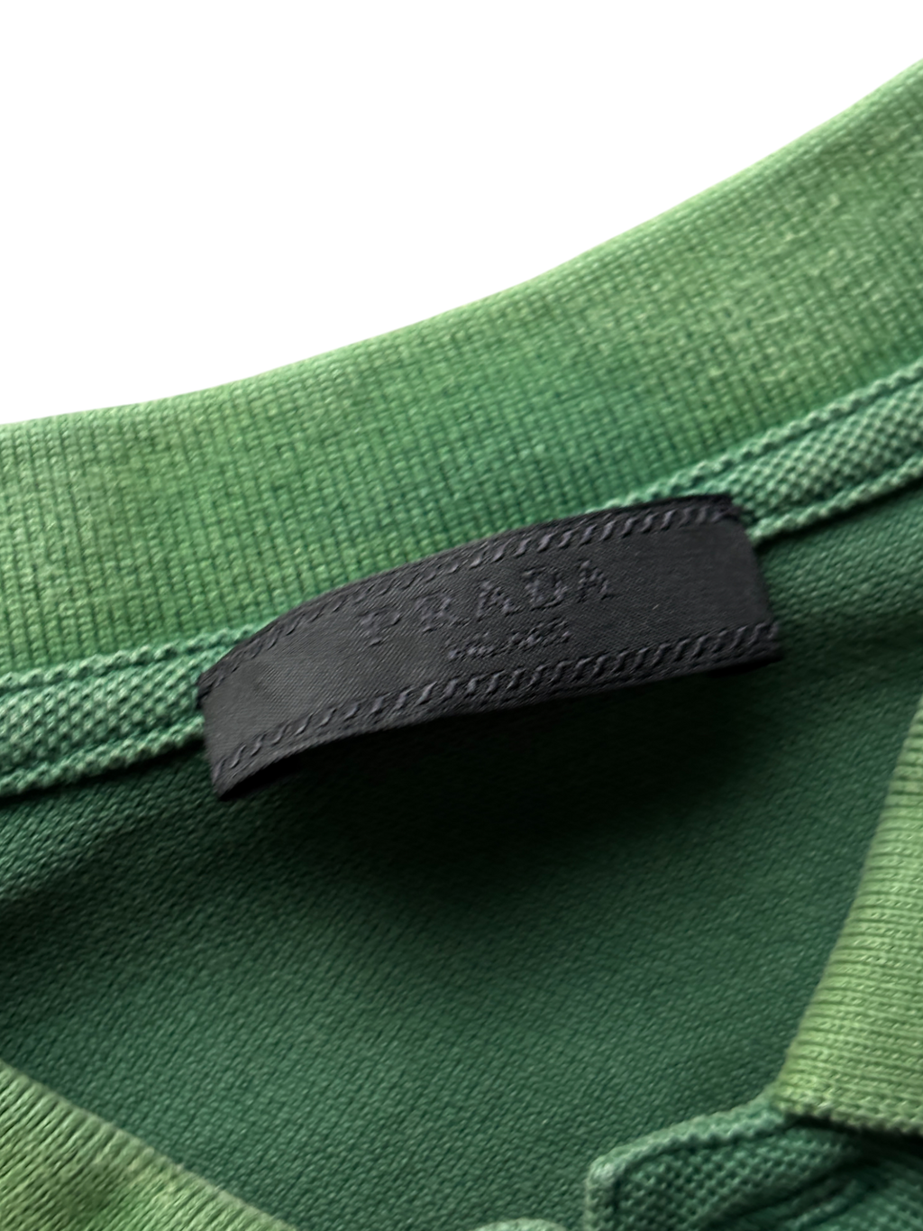 00's Prada Sport Forest Green Polo Shirt (M)