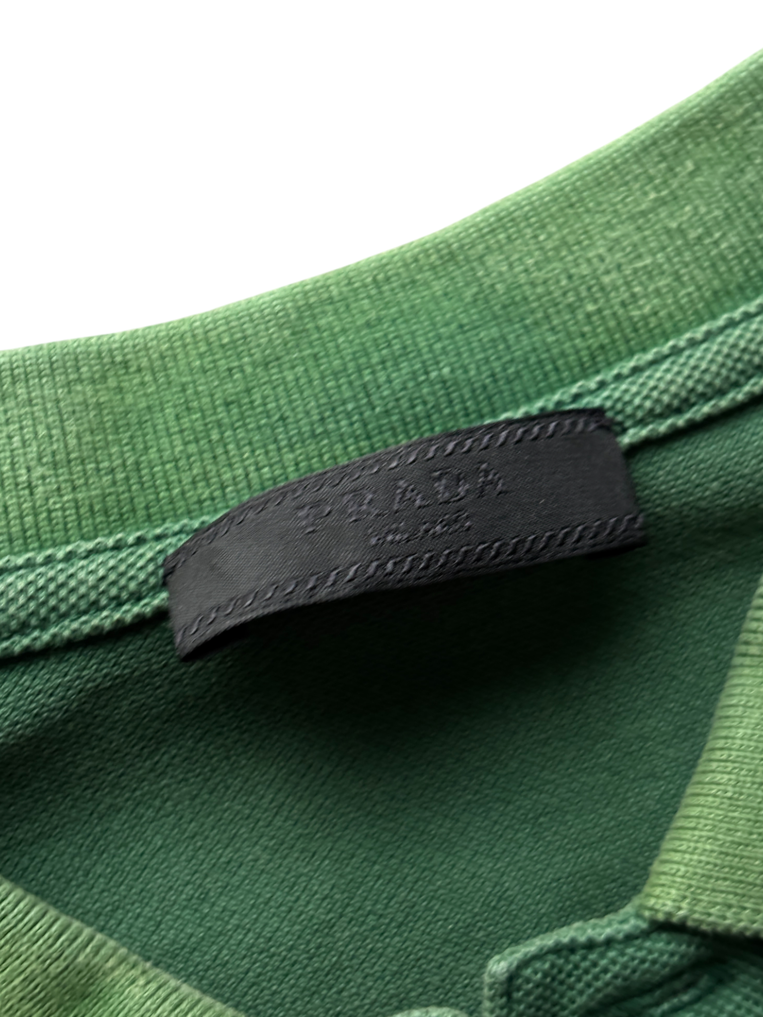 00's Prada Sport Forest Green Polo Shirt (M)