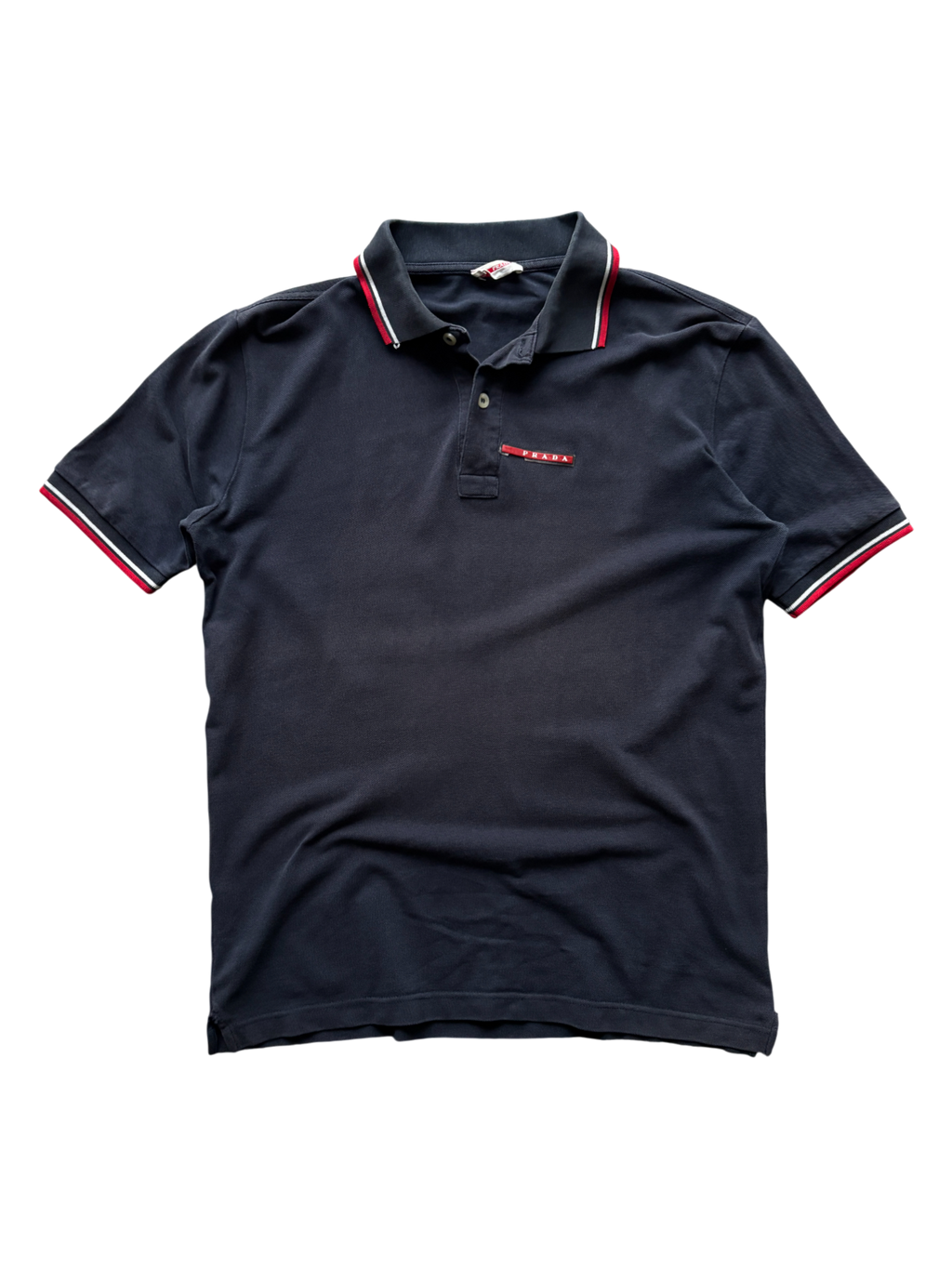 00's Prada Sport Navy Polo Shirt (M)