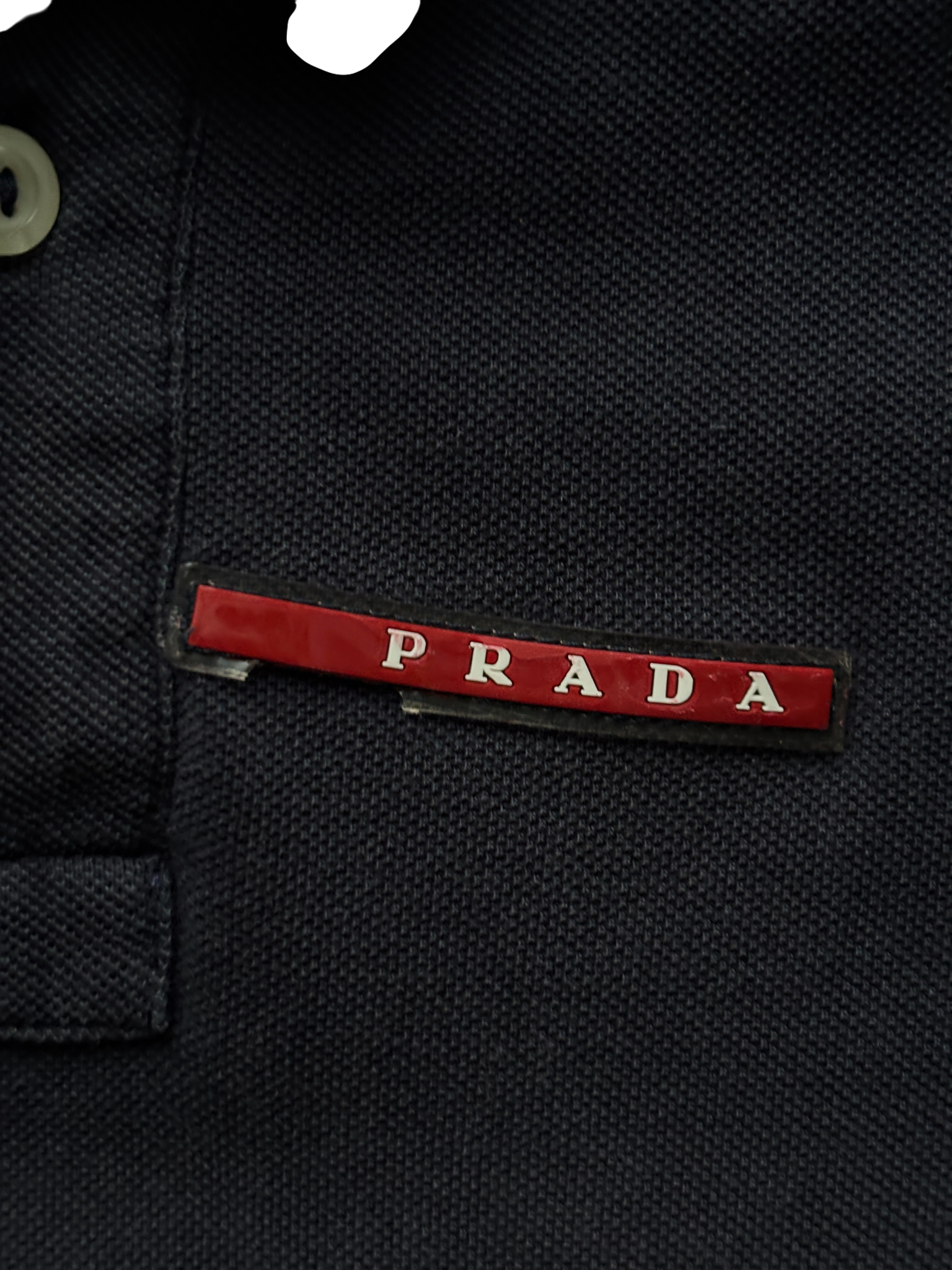 00's Prada Sport Navy Polo Shirt (M)