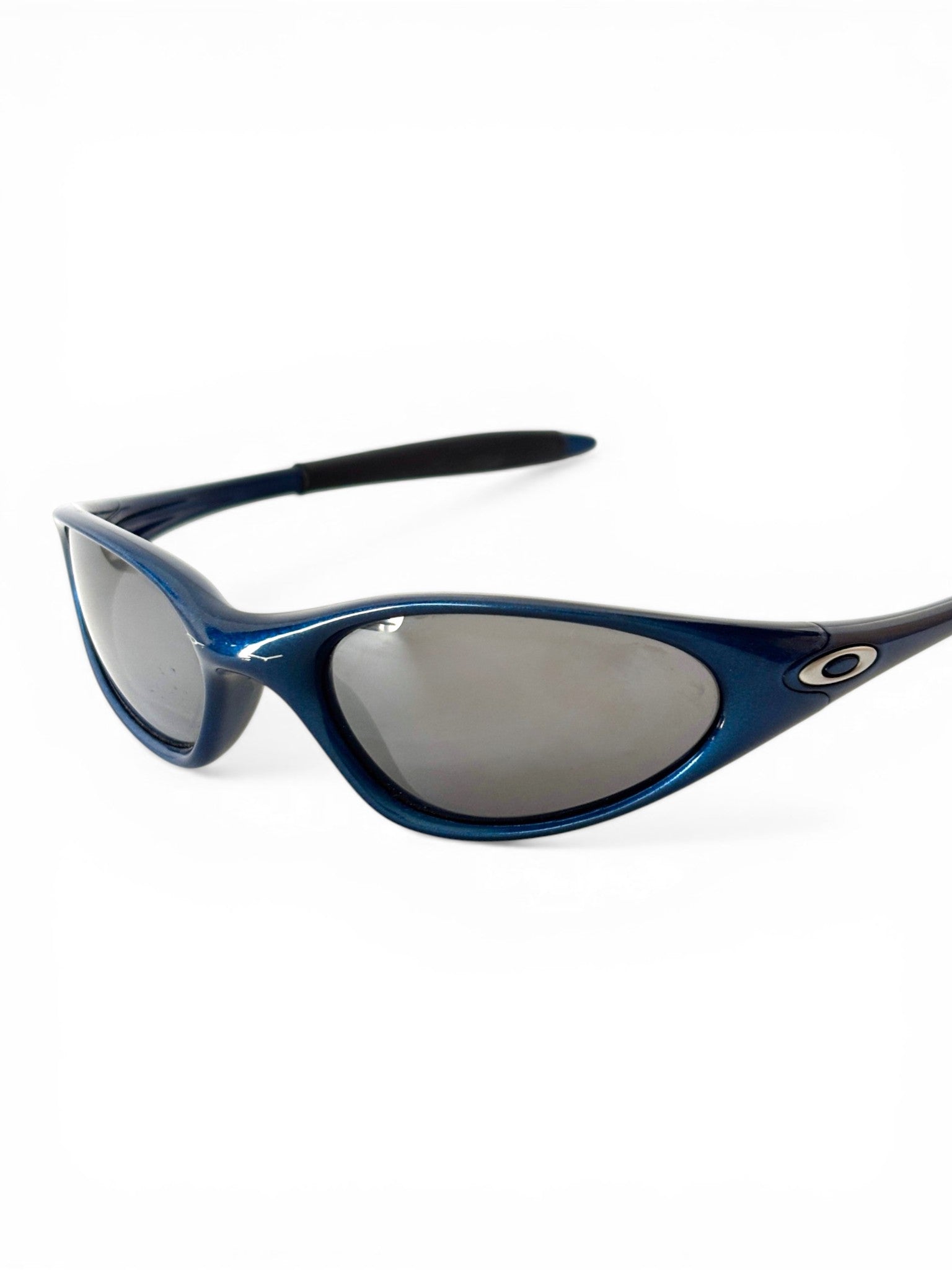 1999 Oakley Minute Electric Blue / Black Iridium Sunglasses