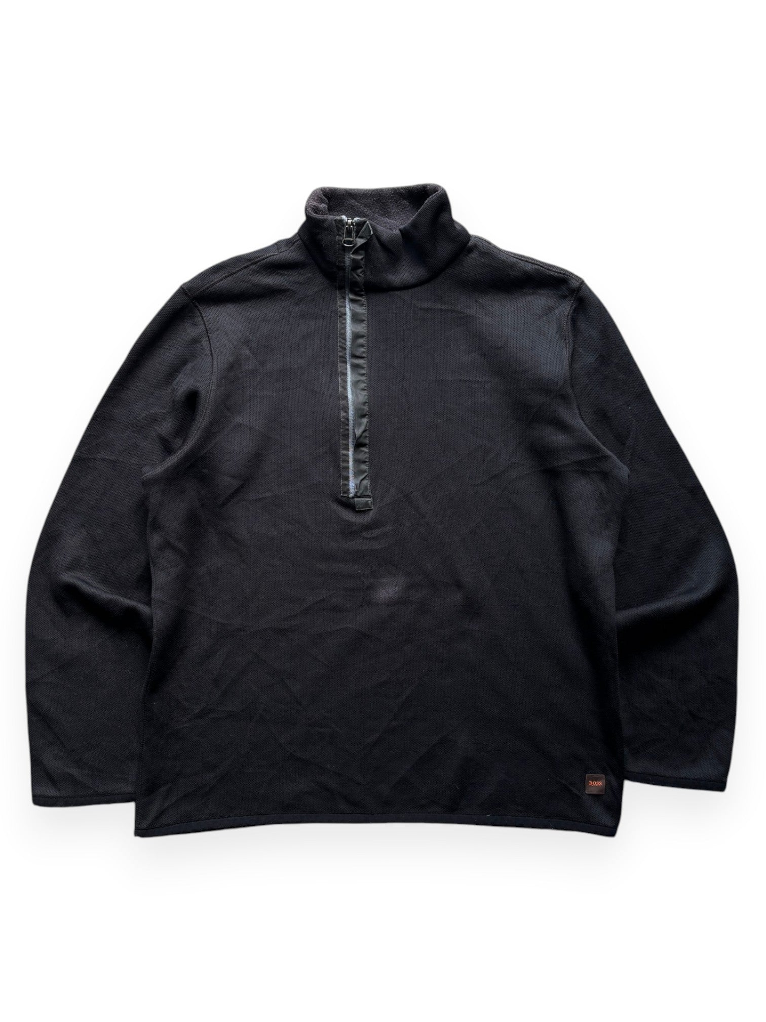 2000's Hugo Boss Orange Tab Asymmetrical Zip Up Pull Over (L)