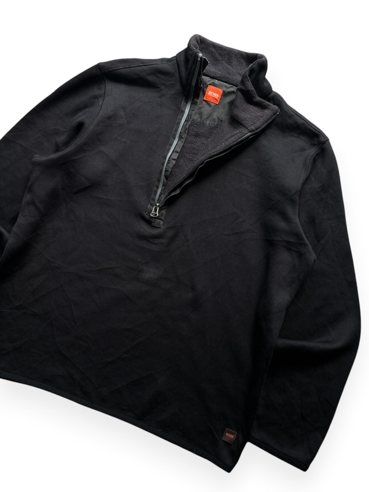 2000's Hugo Boss Orange Tab Asymmetrical Zip Up Pull Over (L)