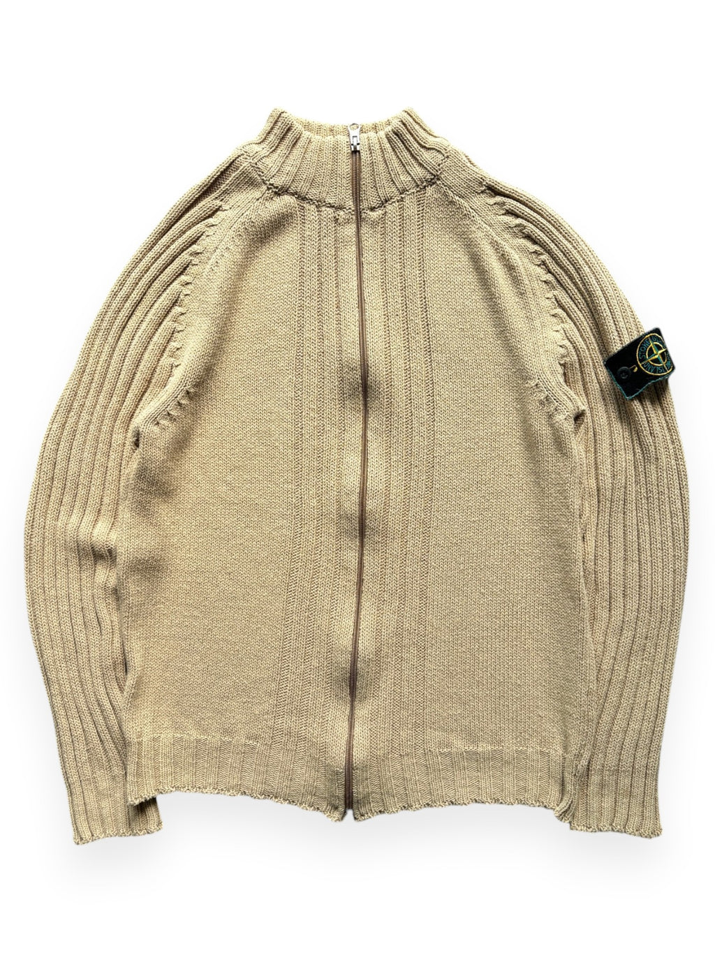 Late 90's Stone Island Cream Knit Sweater (L)