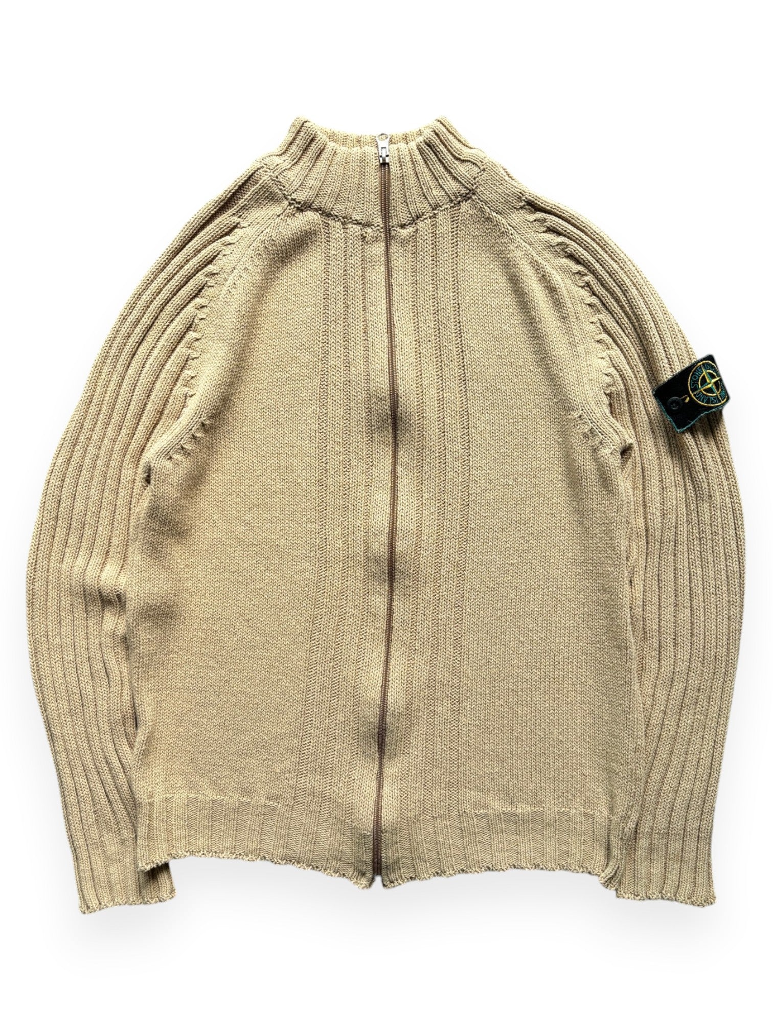 Late 90's Stone Island Cream Knit Sweater (L)
