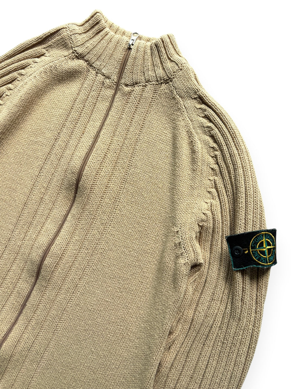 Late 90's Stone Island Cream Knit Sweater (L)