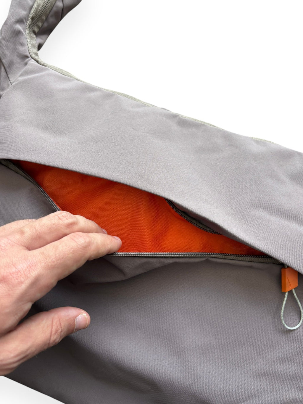 Early 2000's Nike Grey / Orange Messenger Bag