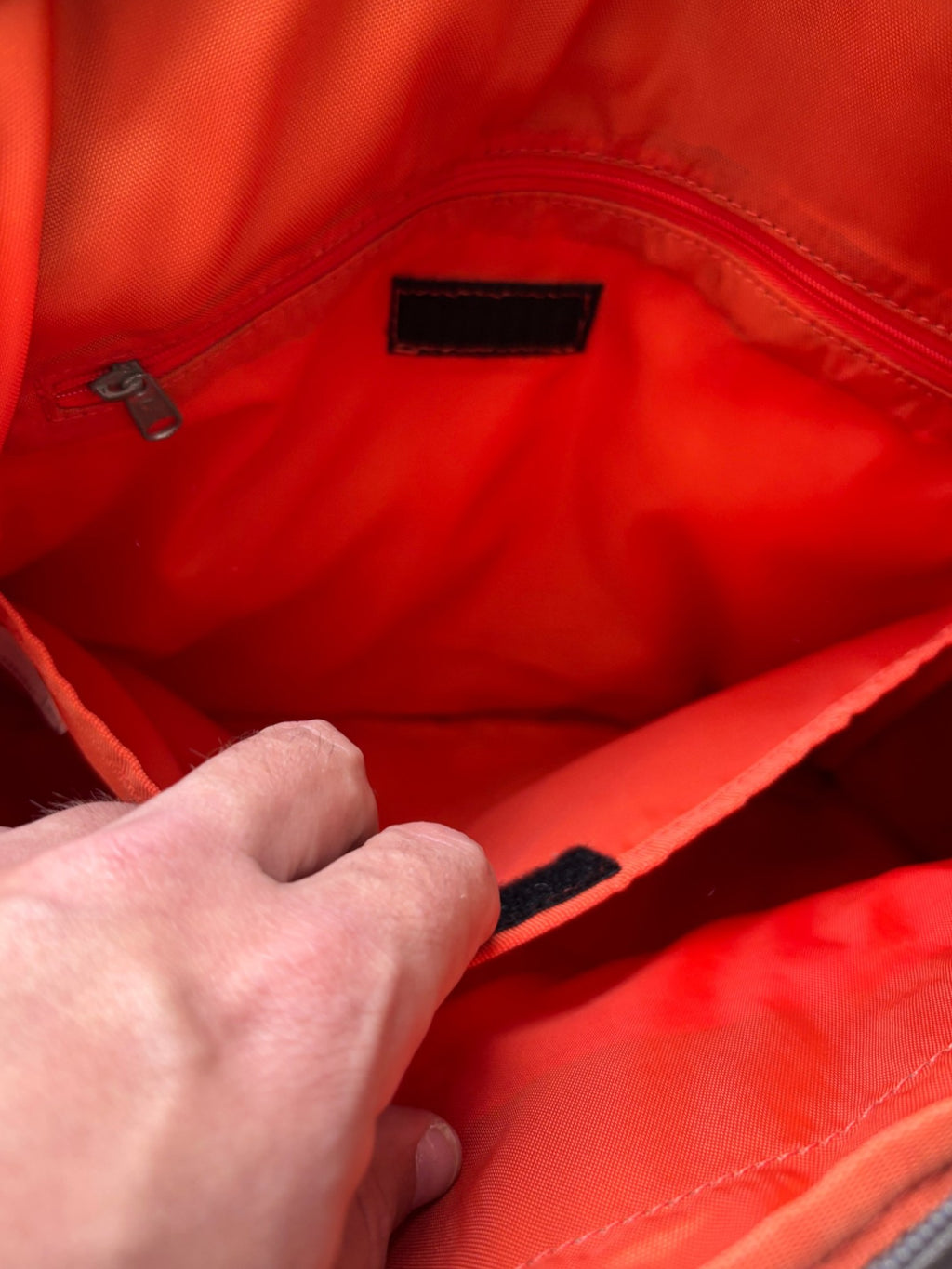 Early 2000's Nike Grey / Orange Messenger Bag