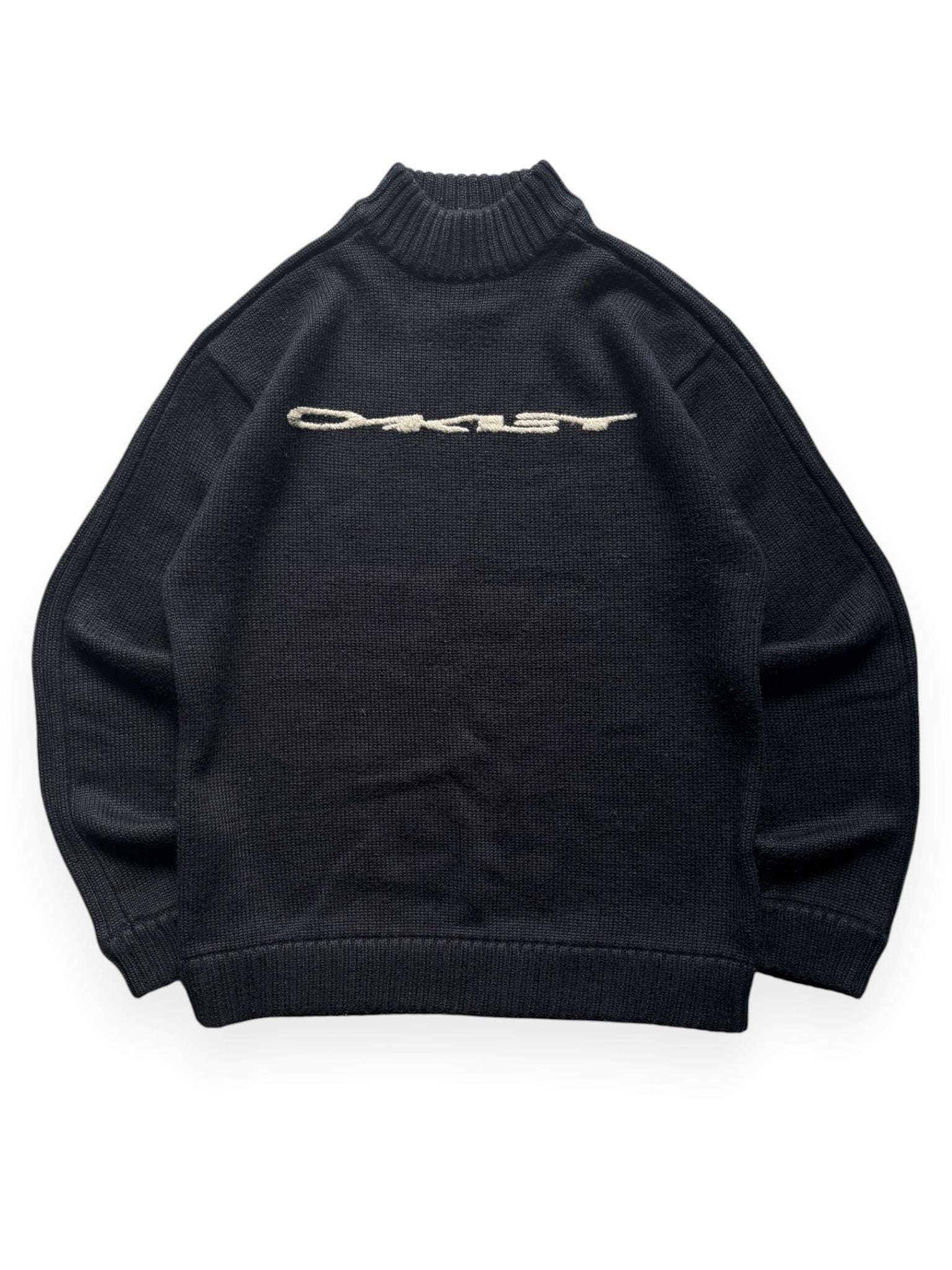 Early 2000's Oakley Spell Out Black Sweater (L)