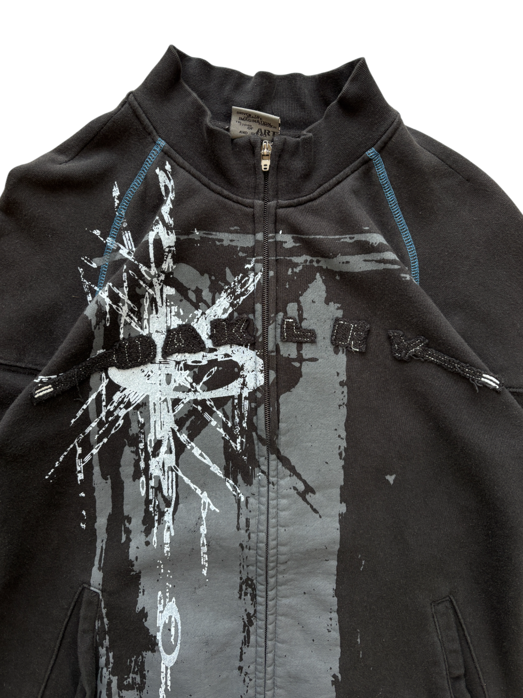 90'S OAKLEY SOFTWARE VERTICAL SPELL OUT EMBROIDERED SWEATER
