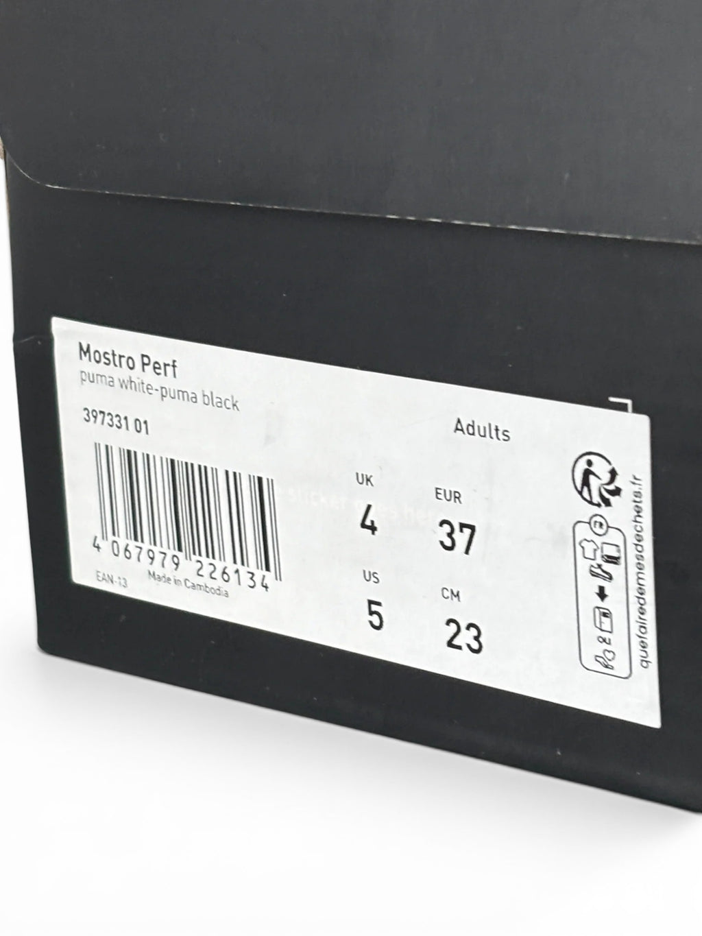 Puma Mostro Perf White / Black w/Box (37)