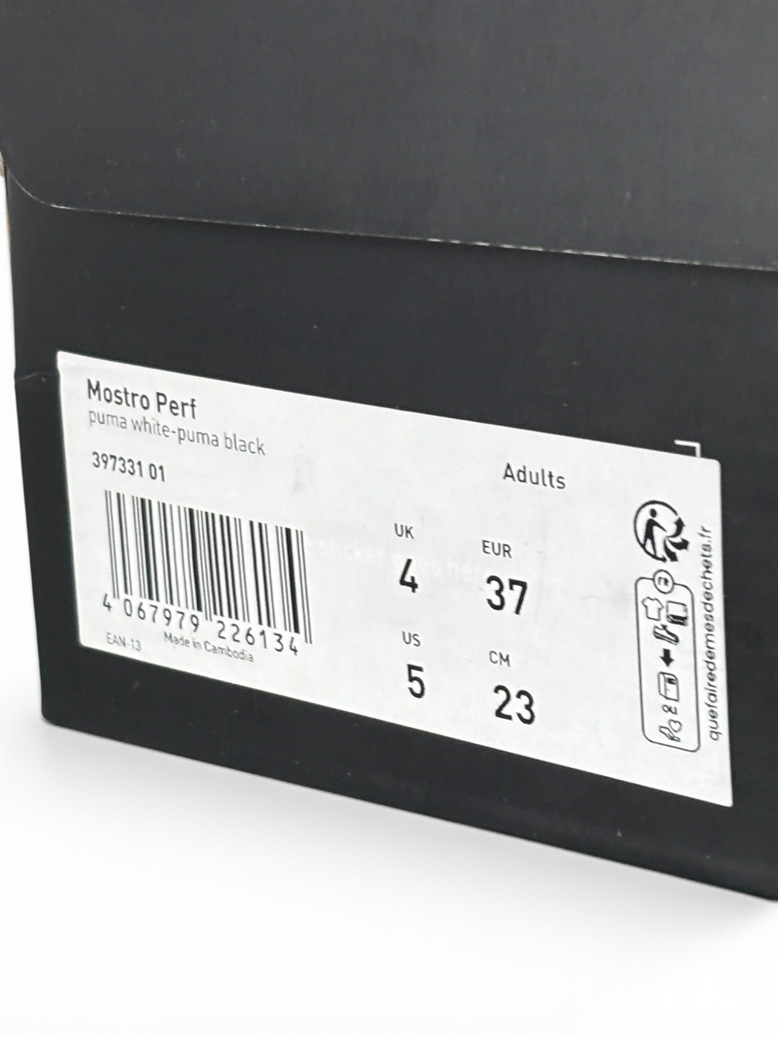 Puma Mostro Perf White / Black w/Box (37)