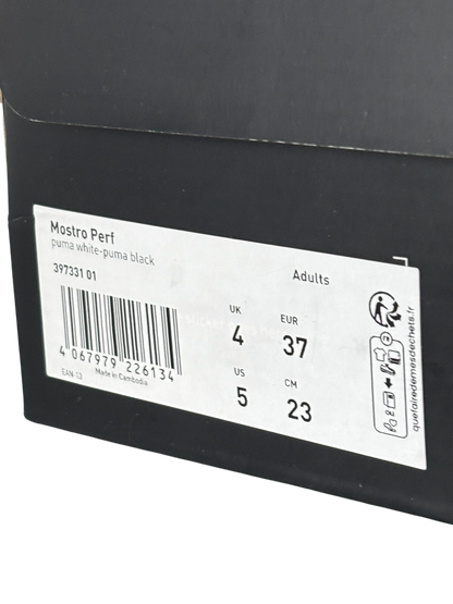 Puma Mostro Perf White / Black w/Box (37)
