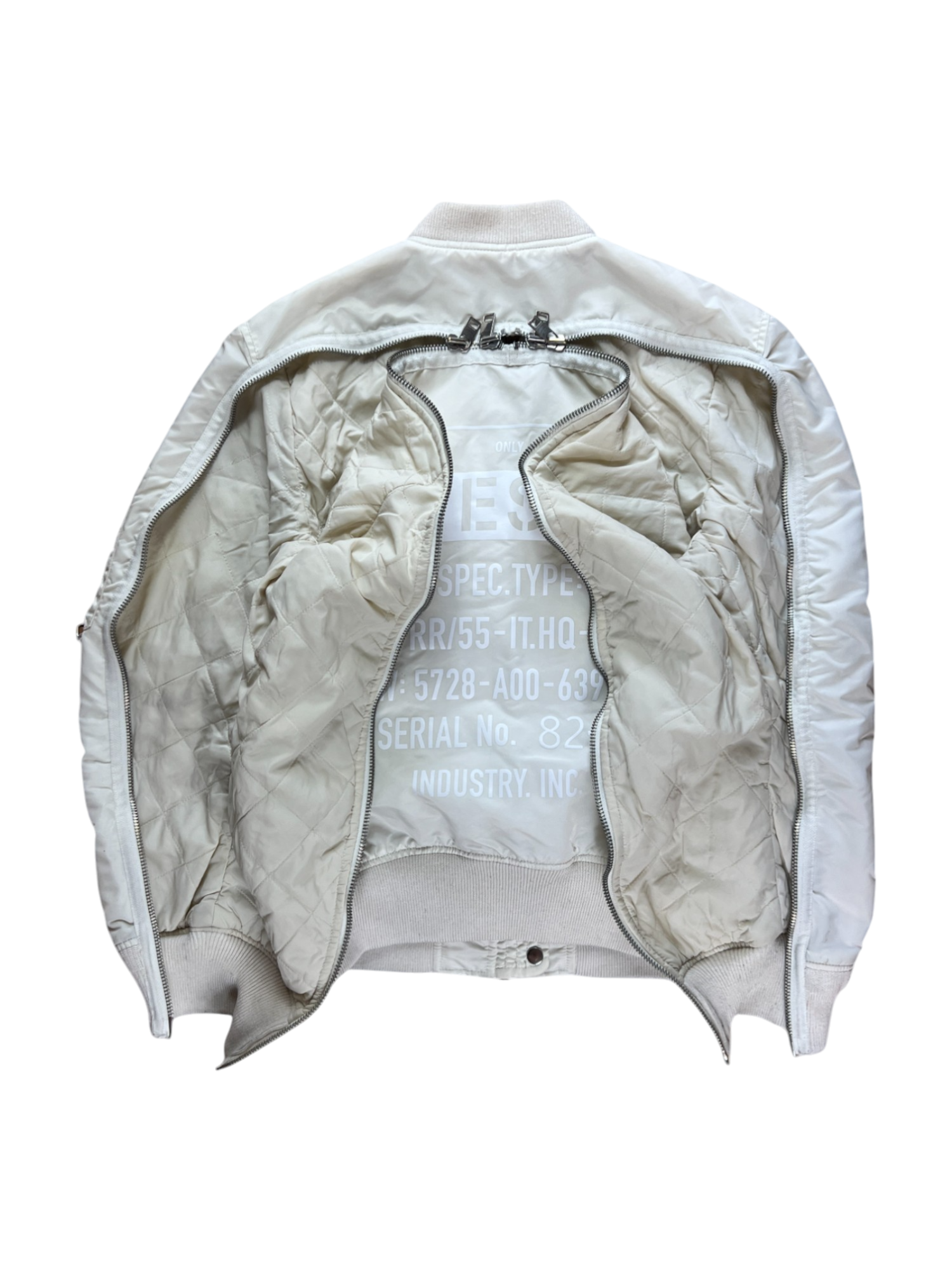 00's Diesel Reversible All Back Zipper Bomber Jacket