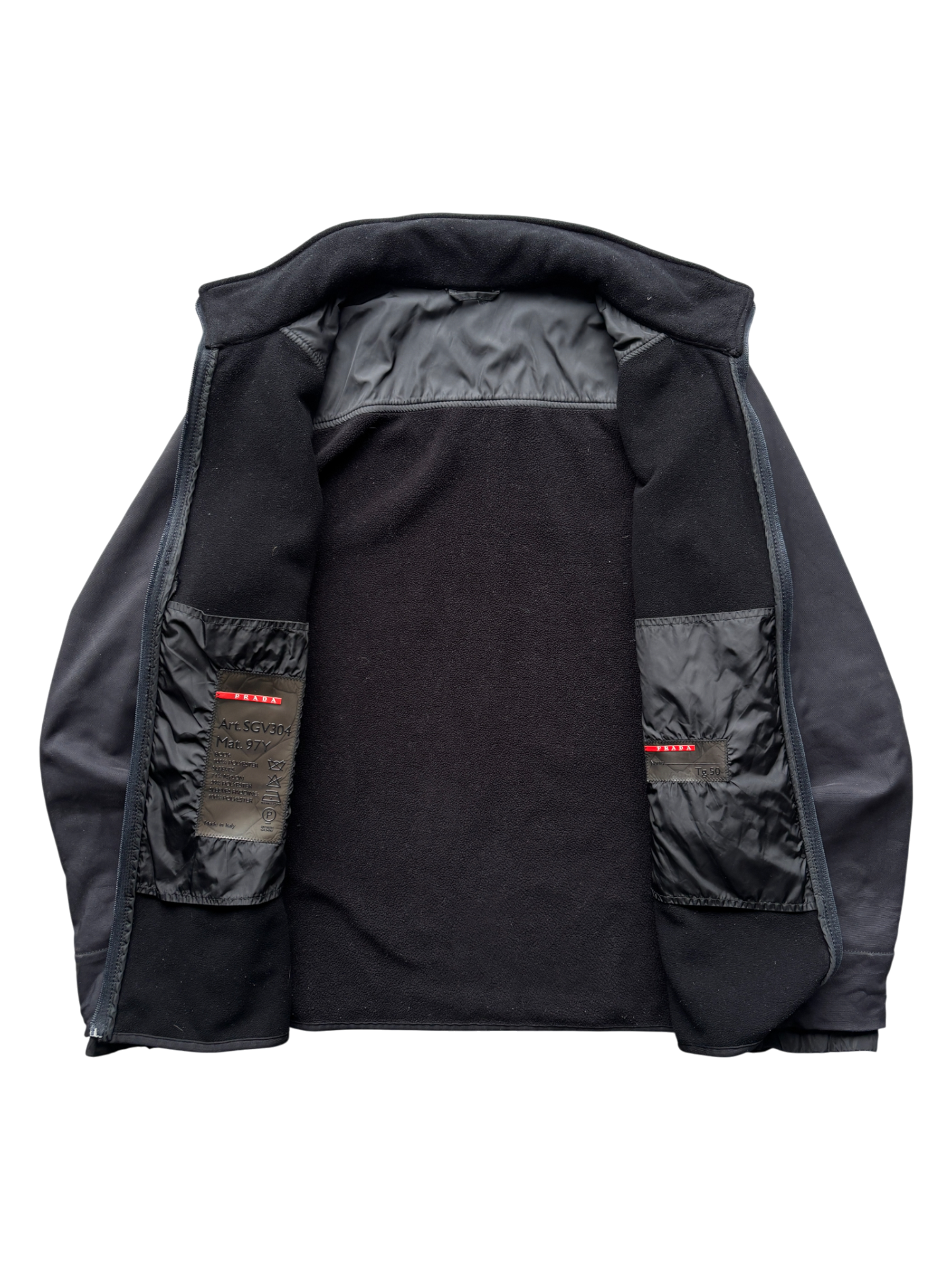 Prada Sport Nylon / Fleece Mid Layer Jacket (50)