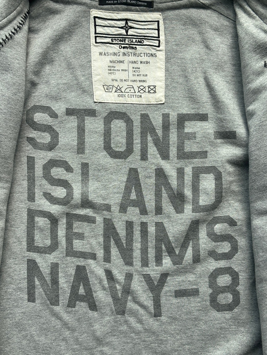 Early 2000's Stone Island Denims Olive Green Hoodie (S)