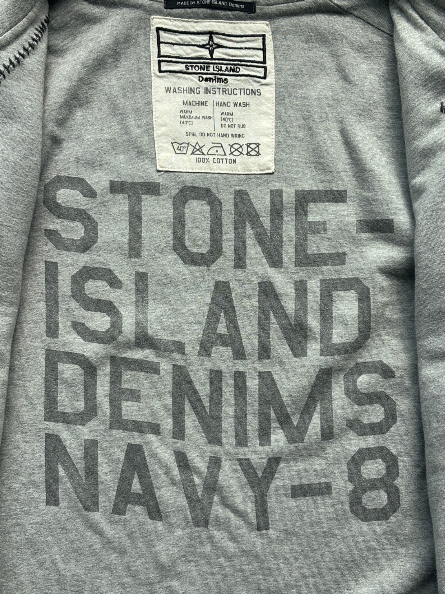 Early 2000's Stone Island Denims Olive Green Hoodie (S)