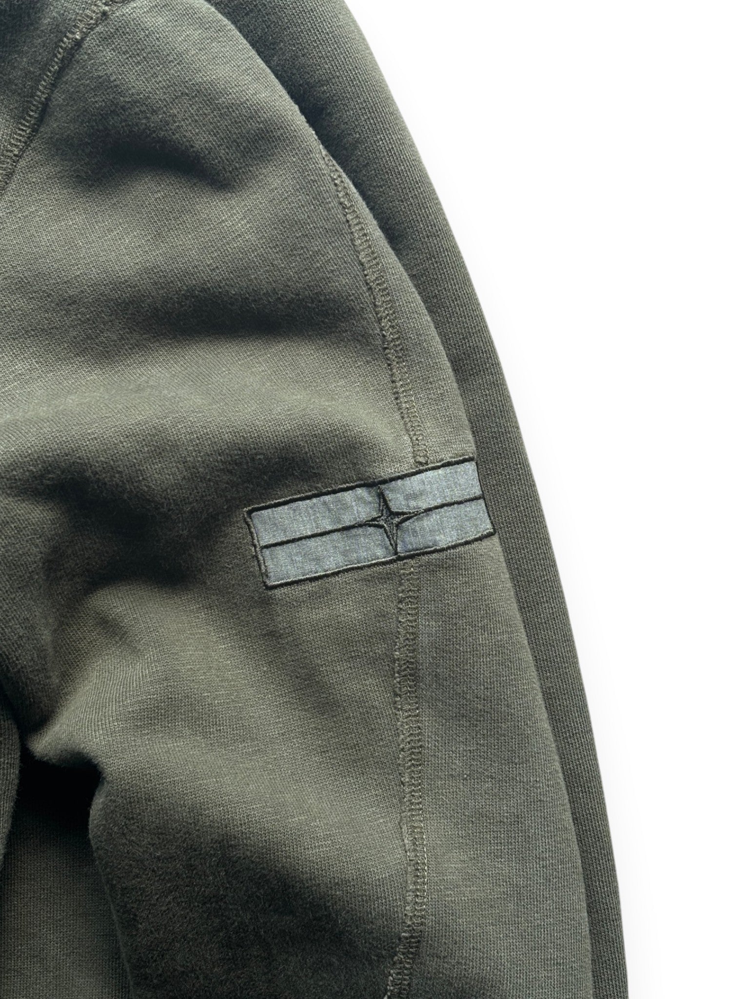Early 2000's Stone Island Denims Olive Green Hoodie (S)