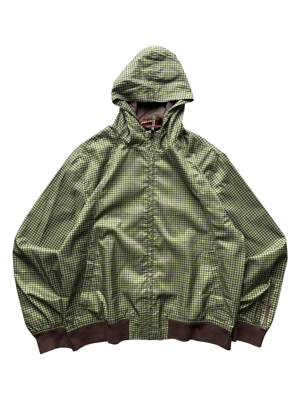 Puma Brown / Green Houndstooth Technical Jacket (XL)