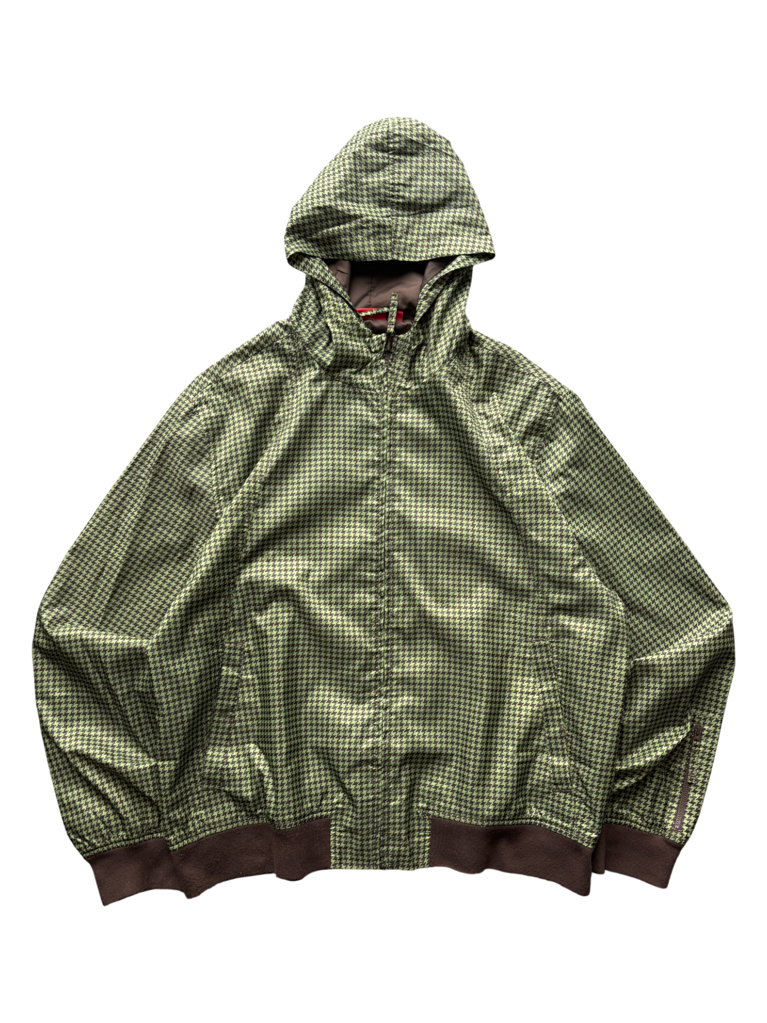 Puma Brown / Green Houndstooth Technical Jacket (XL)