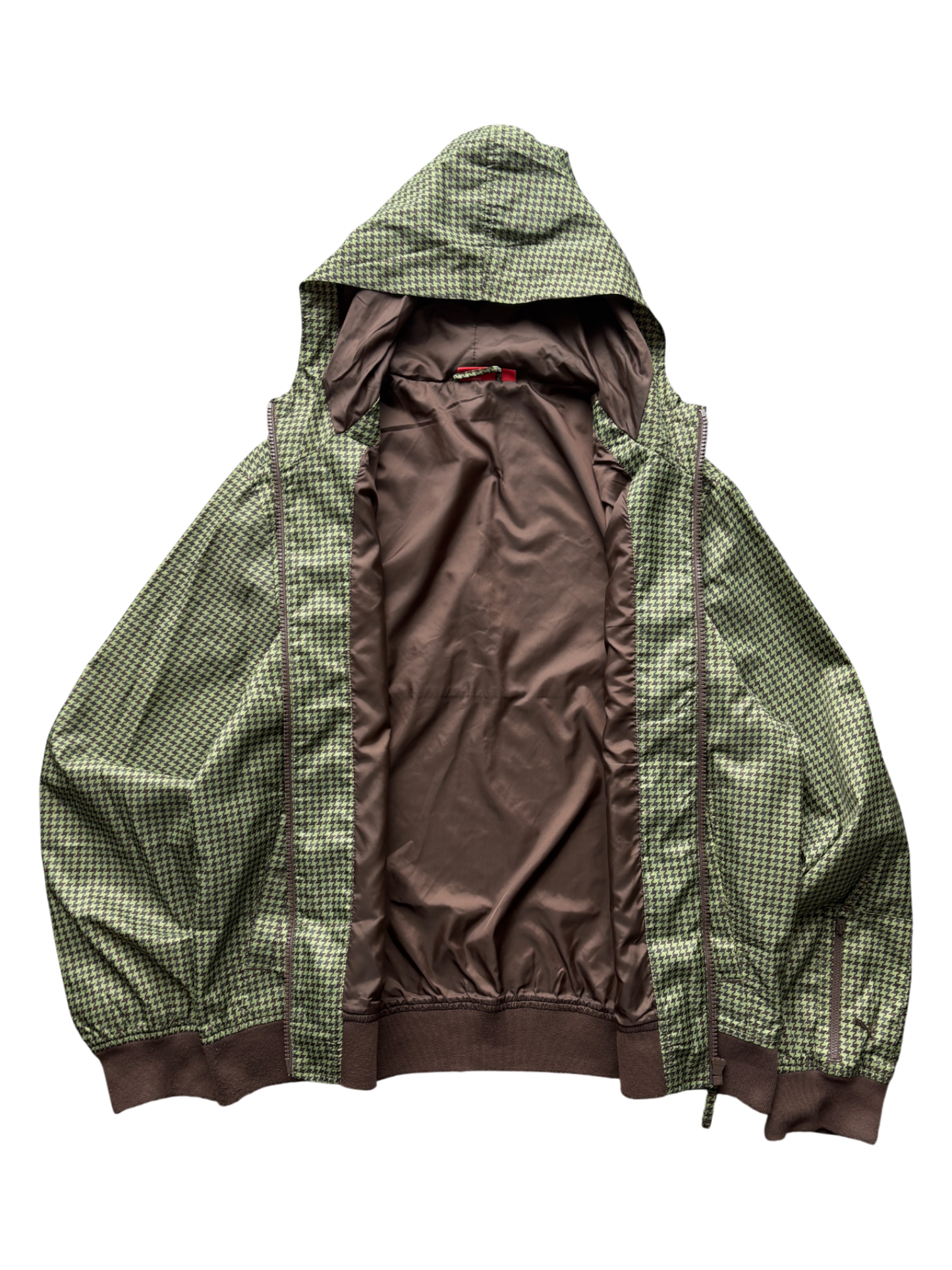 Puma Brown / Green Houndstooth Technical Jacket (XL)