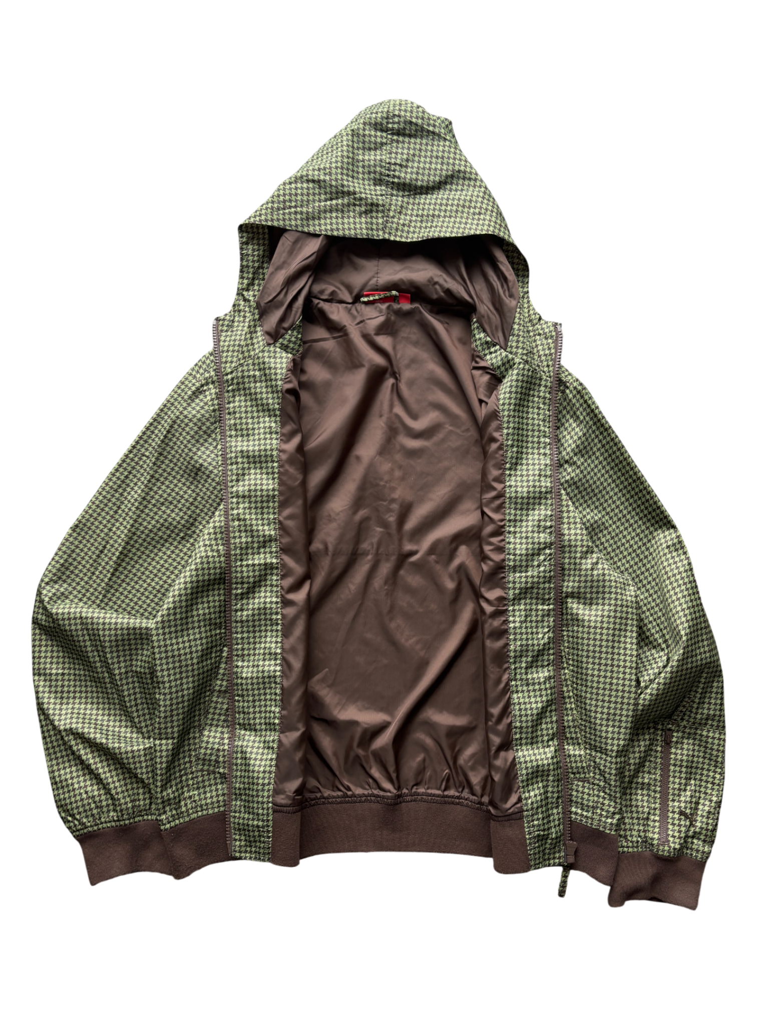 Puma Brown / Green Houndstooth Technical Jacket (XL)
