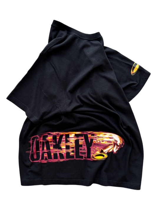 90'S OAKLEY SOFTWARE FLAME SPELL OUT TEE