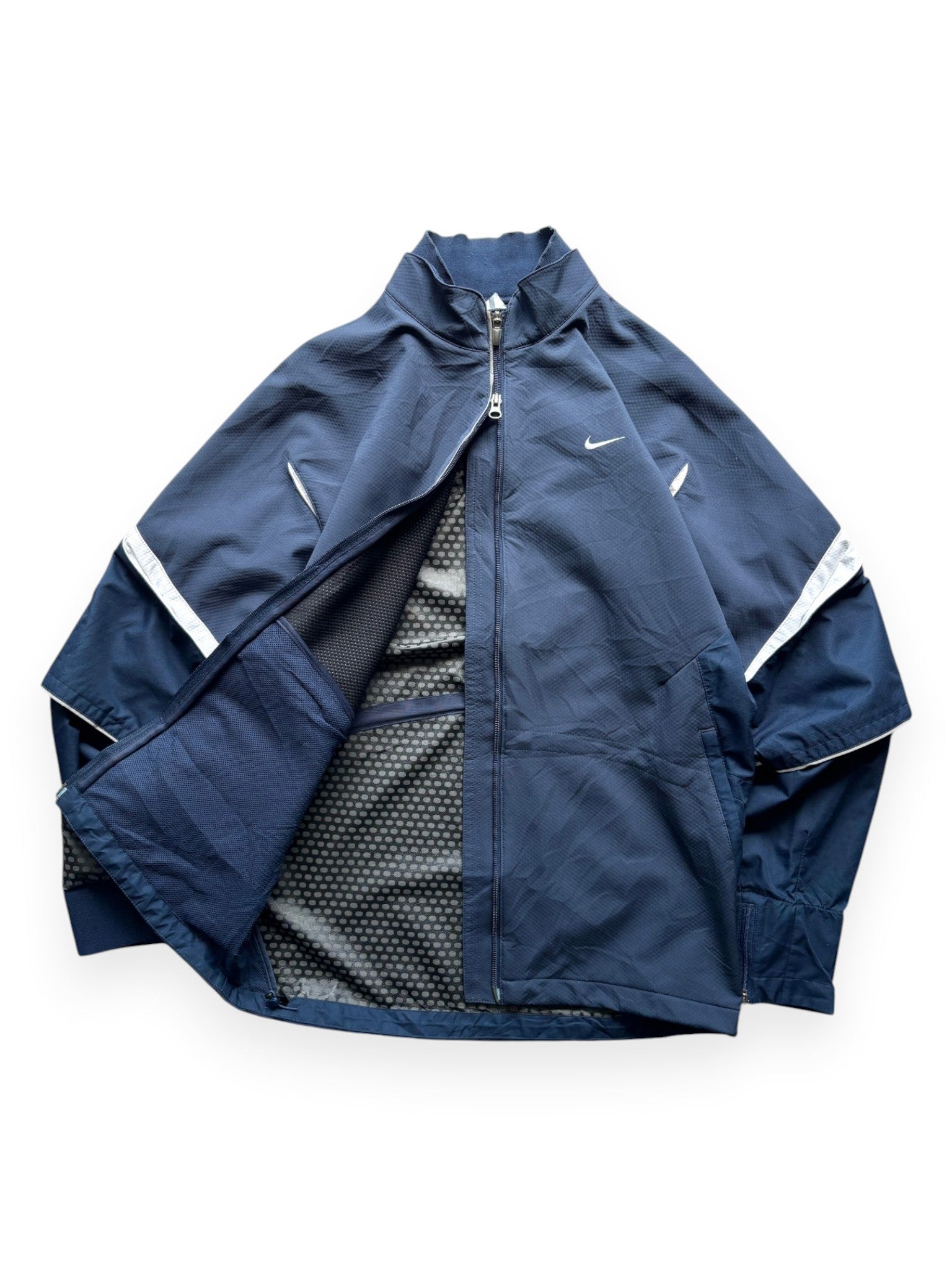 2000's Nike Navy Sphere React Articulated Jacket (S)
