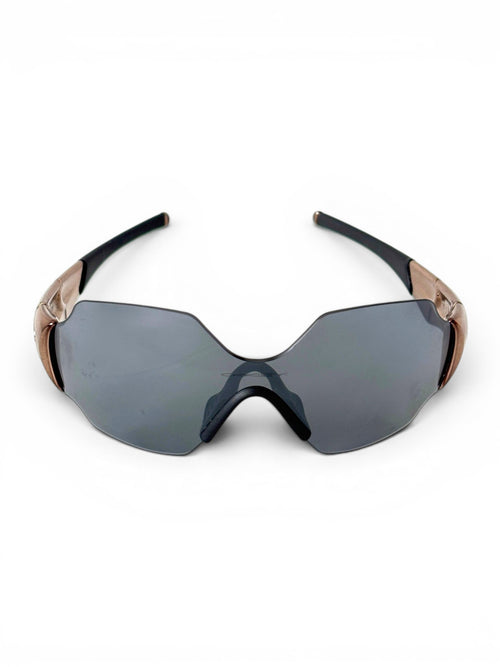 2004 Oakley Zero L Black Chrome / Black Iridium Sunglasses