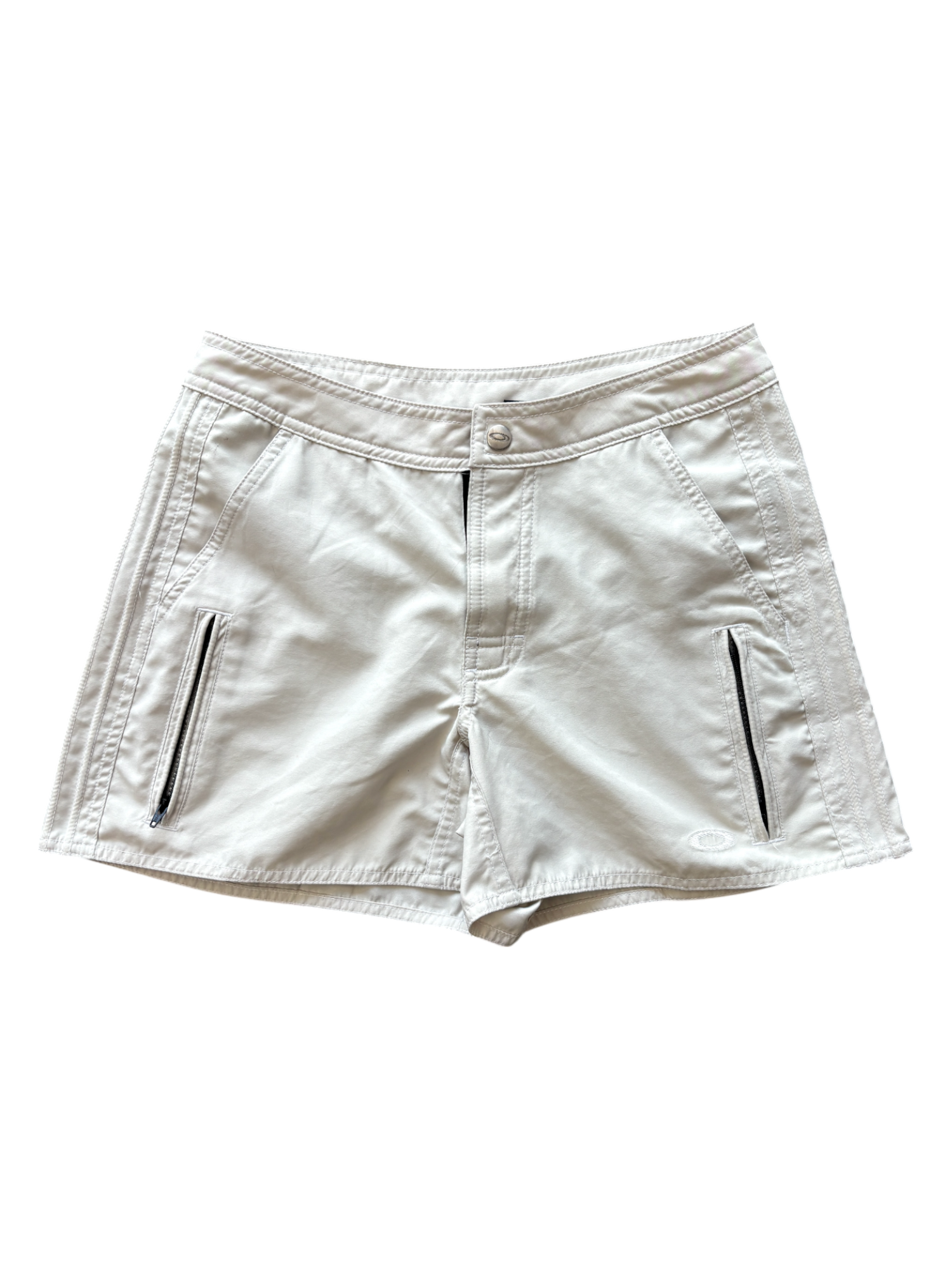 2000's Oakley Women's Cream Biker Shorts (S)