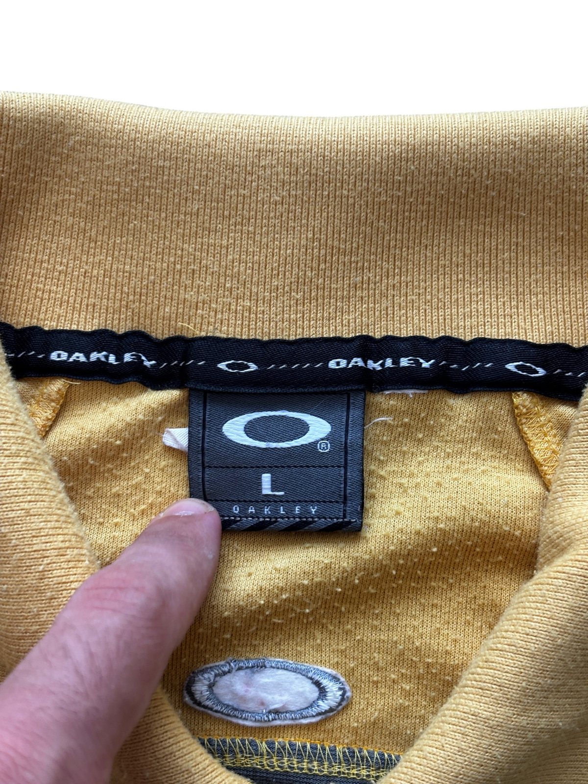 Early 2000's Oakley Software Contrast Panel Polo Yellow / Slate (L) - view 4