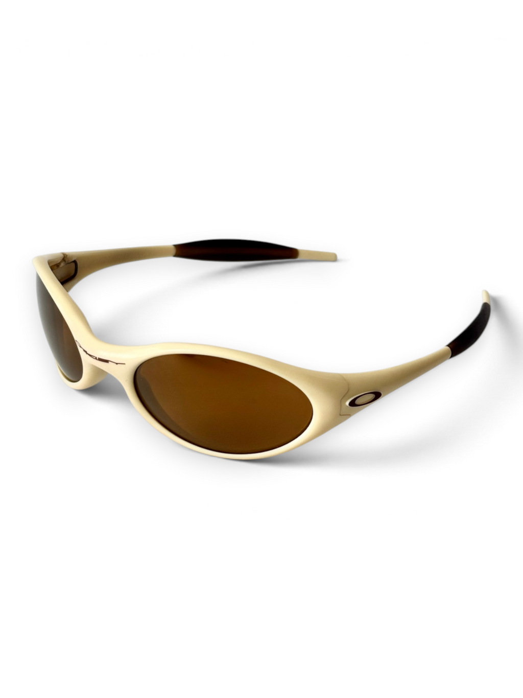 Oakley Eye Jacket sunglasses in ivory with gold iridium lens