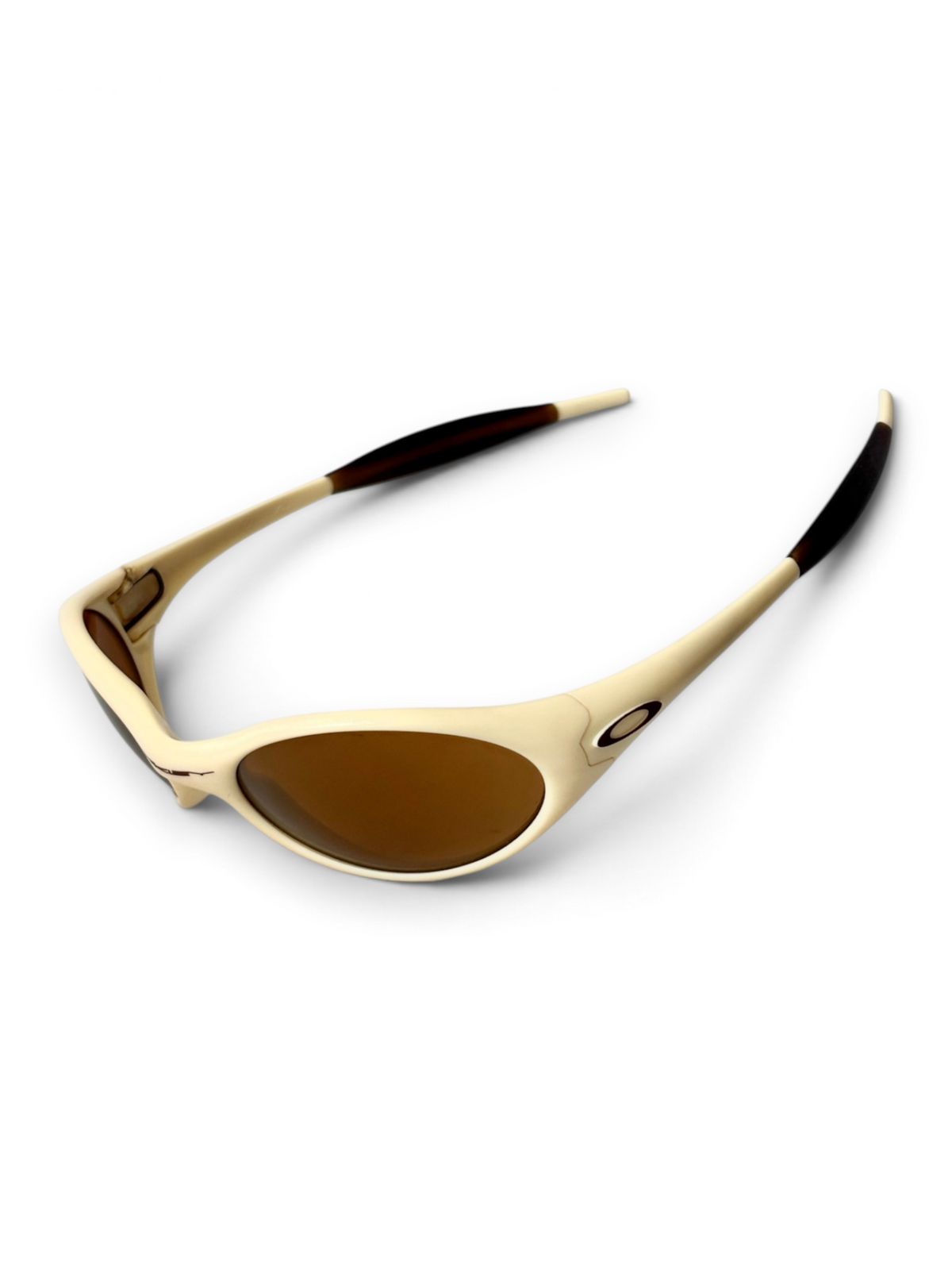 1997 Oakley Eye Jacket Ivory / Gold Iridium Sunglasses - view 9