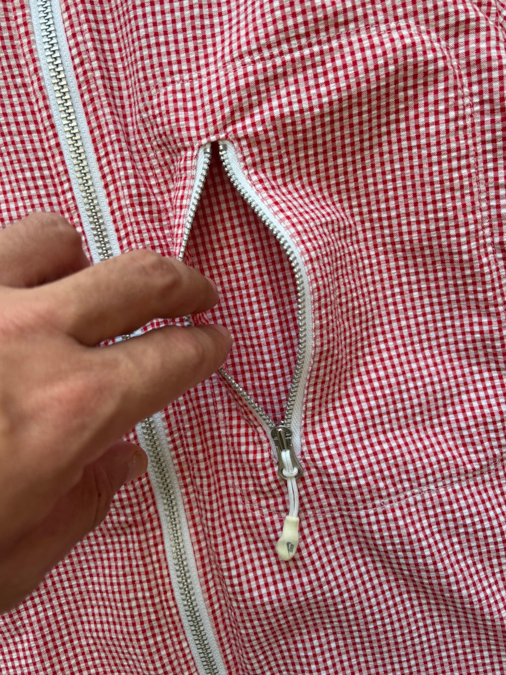 2000's Nike Micro Check Zip Shell Jacket (M)