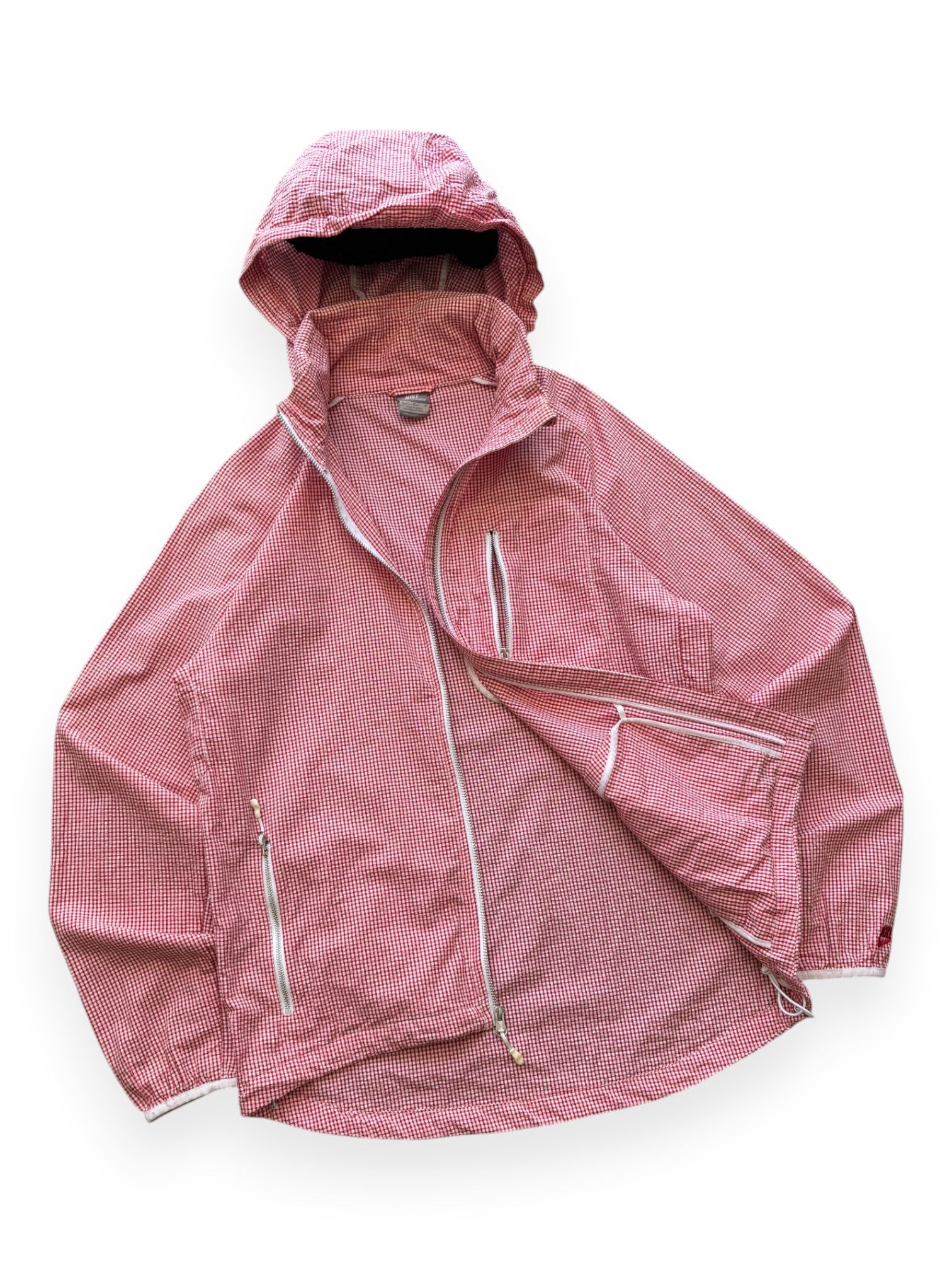 2000's Nike Micro Check Zip Shell Jacket (M)