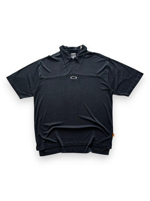 Oakley Software quarter zip polo in black