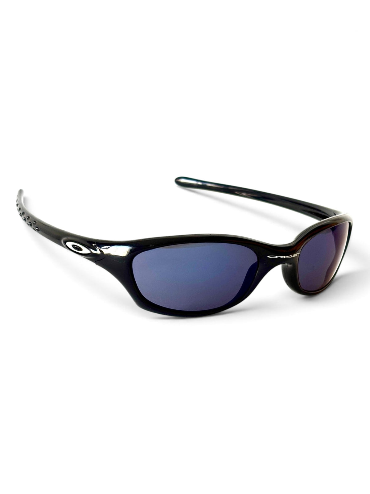 2001 Oakley Fives 2.0 Polished Black / Ice Iridium Sunglasses