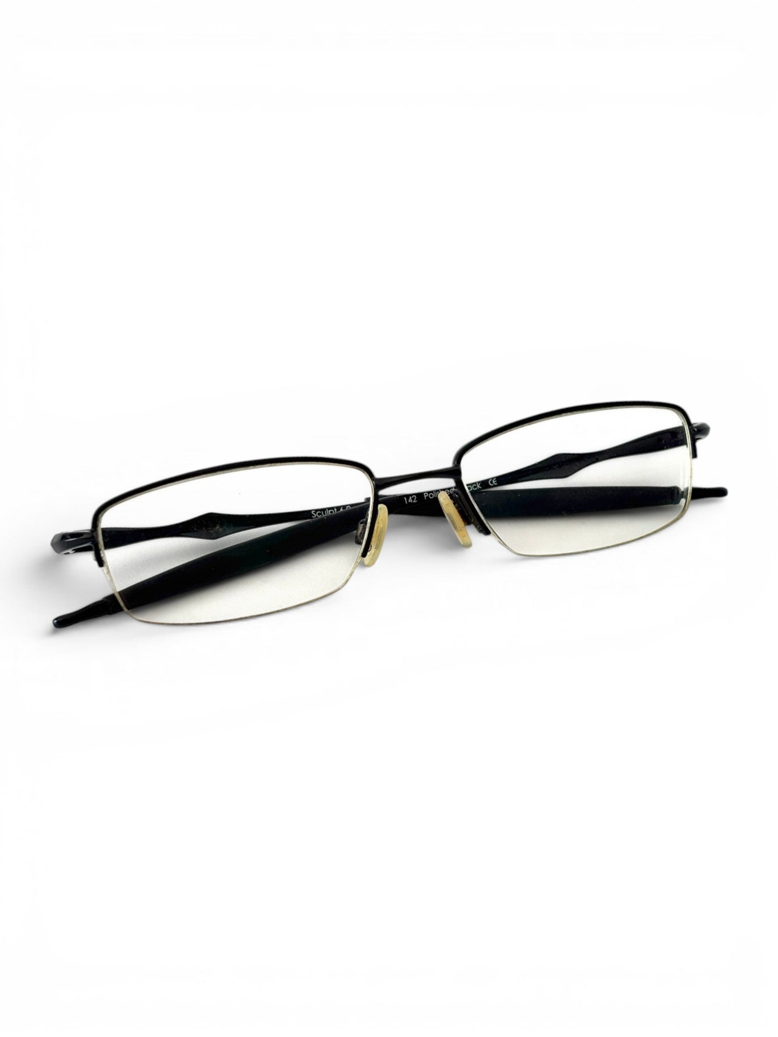 2008 Oakley Sculpt 6.0 Polished Black / Clear Rx Glasses