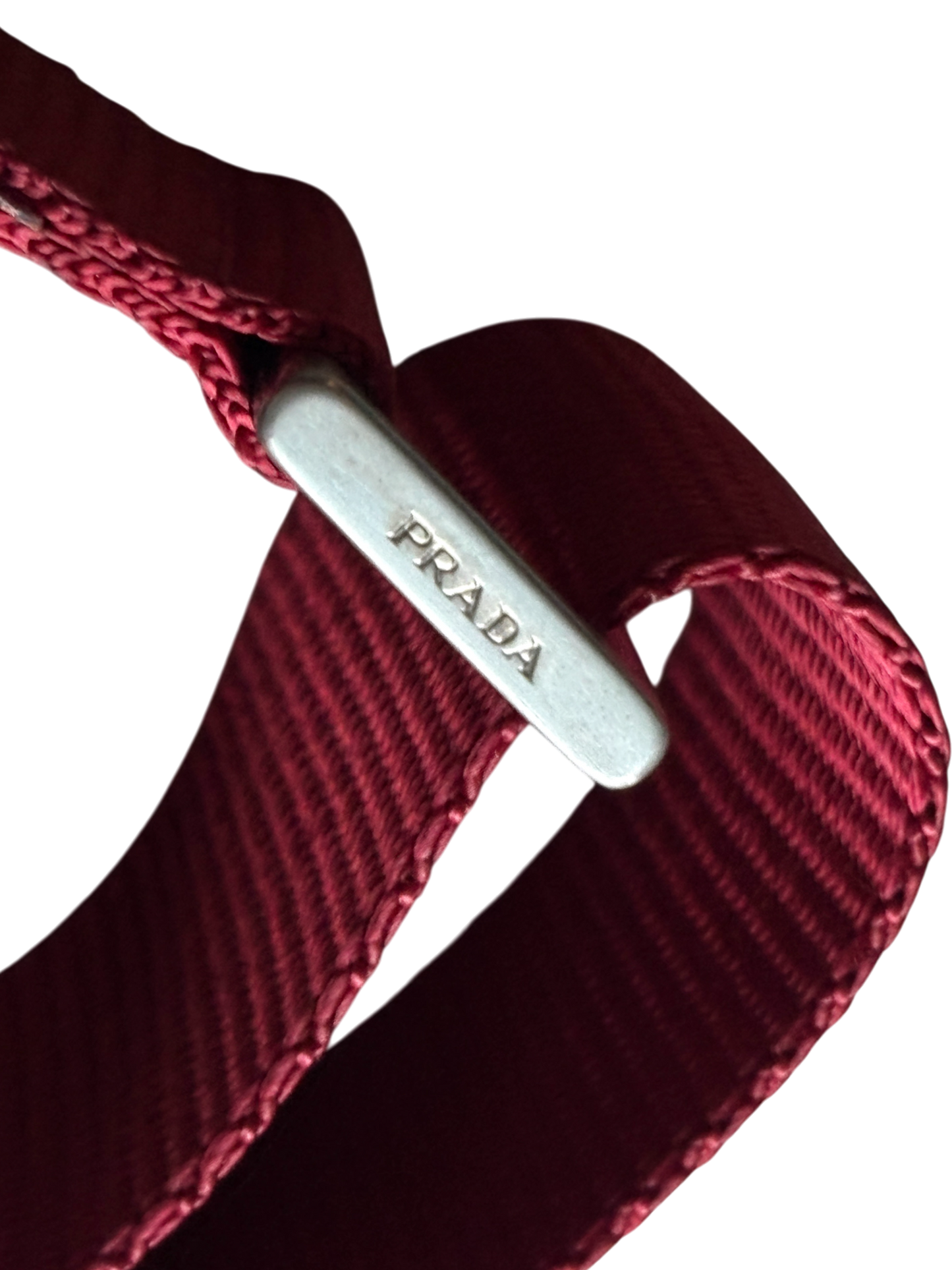 Prada Mainline Nylon Burgundy Shoulder Bag