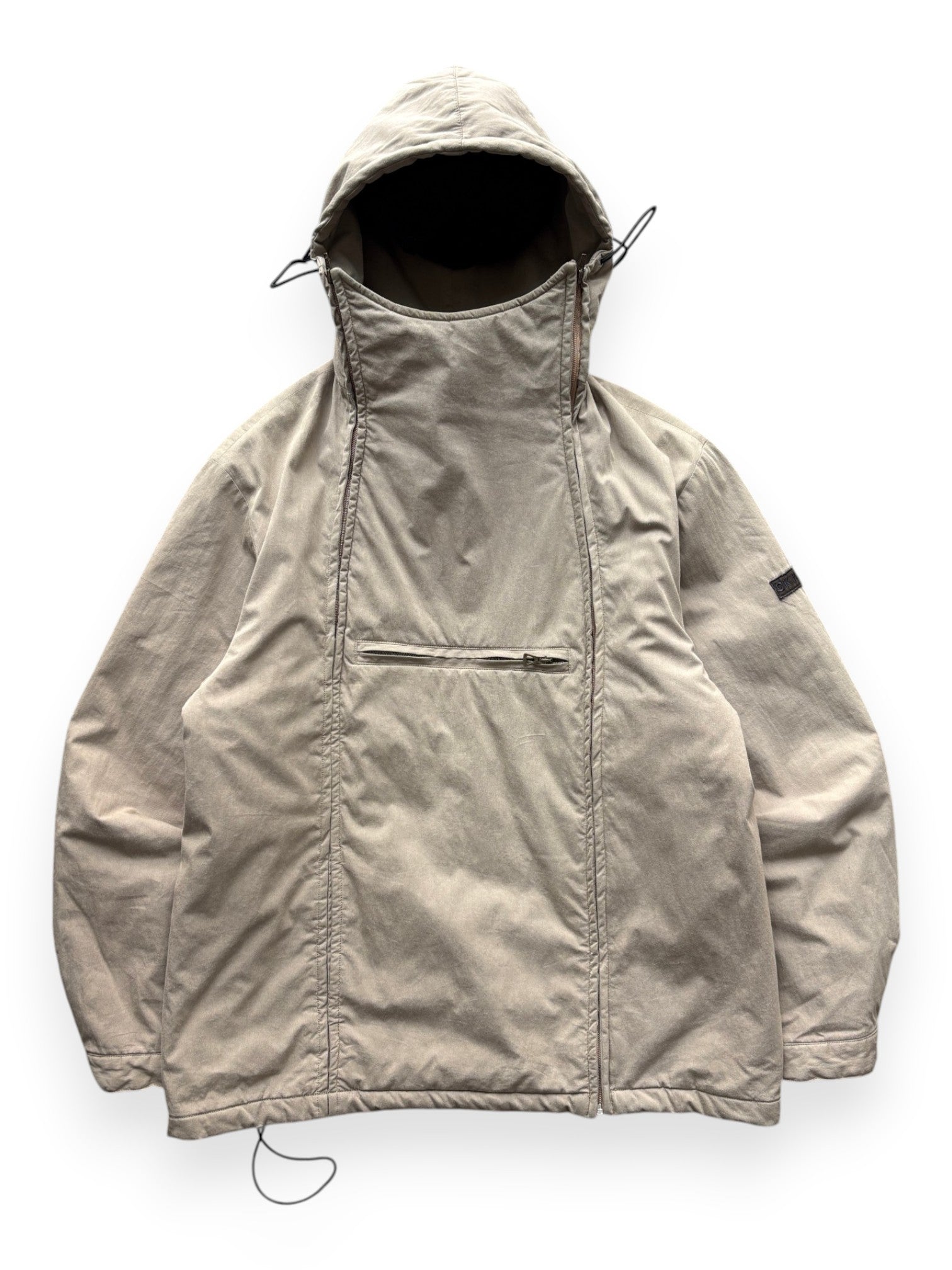 1997 Calvin Klein "khakis" Asymmetrical Dual Zip Quilter Anorak (XL)