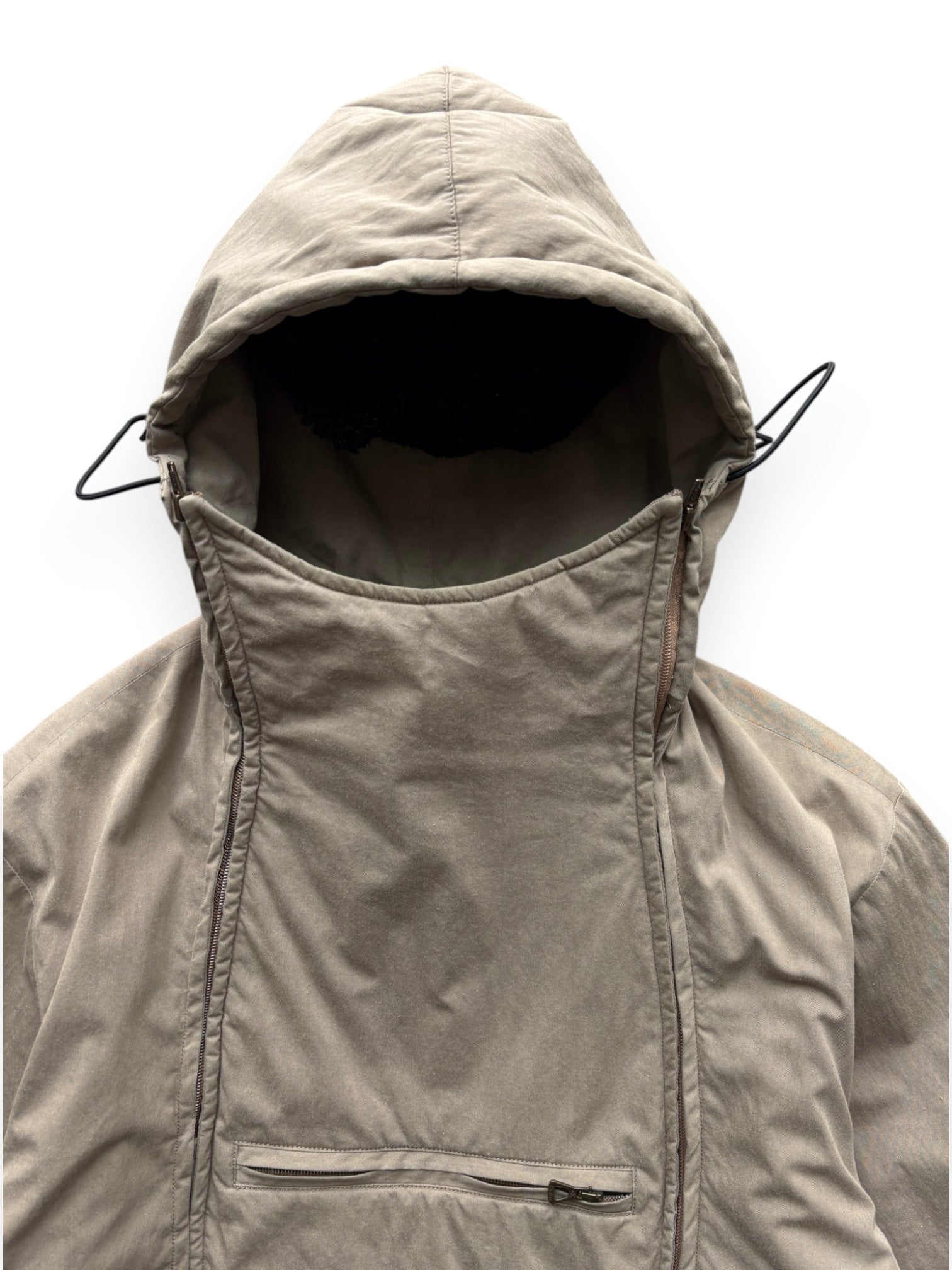 1997 Calvin Klein "khakis" Asymmetrical Dual Zip Quilter Anorak (XL)