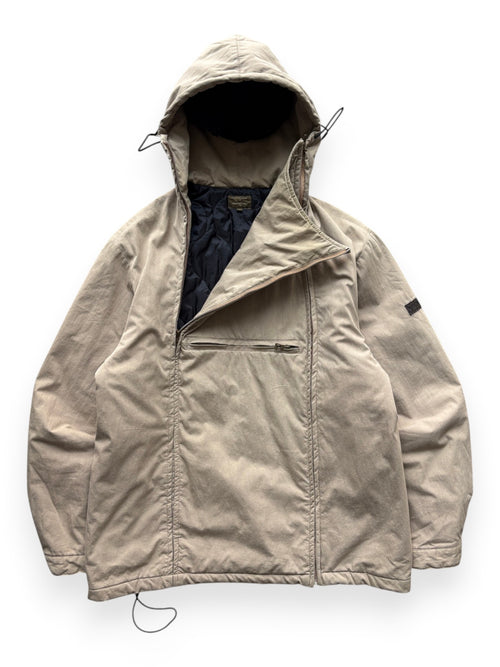 1997 Calvin Klein "khakis" Asymmetrical Dual Zip Quilter Anorak (XL)