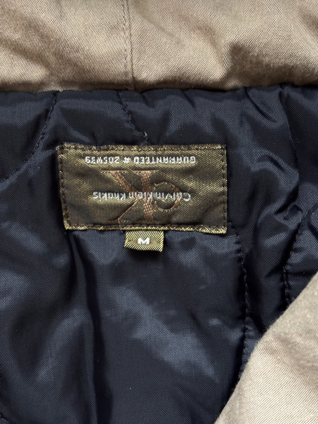 1997 Calvin Klein "khakis" Asymmetrical Dual Zip Quilter Anorak (XL)