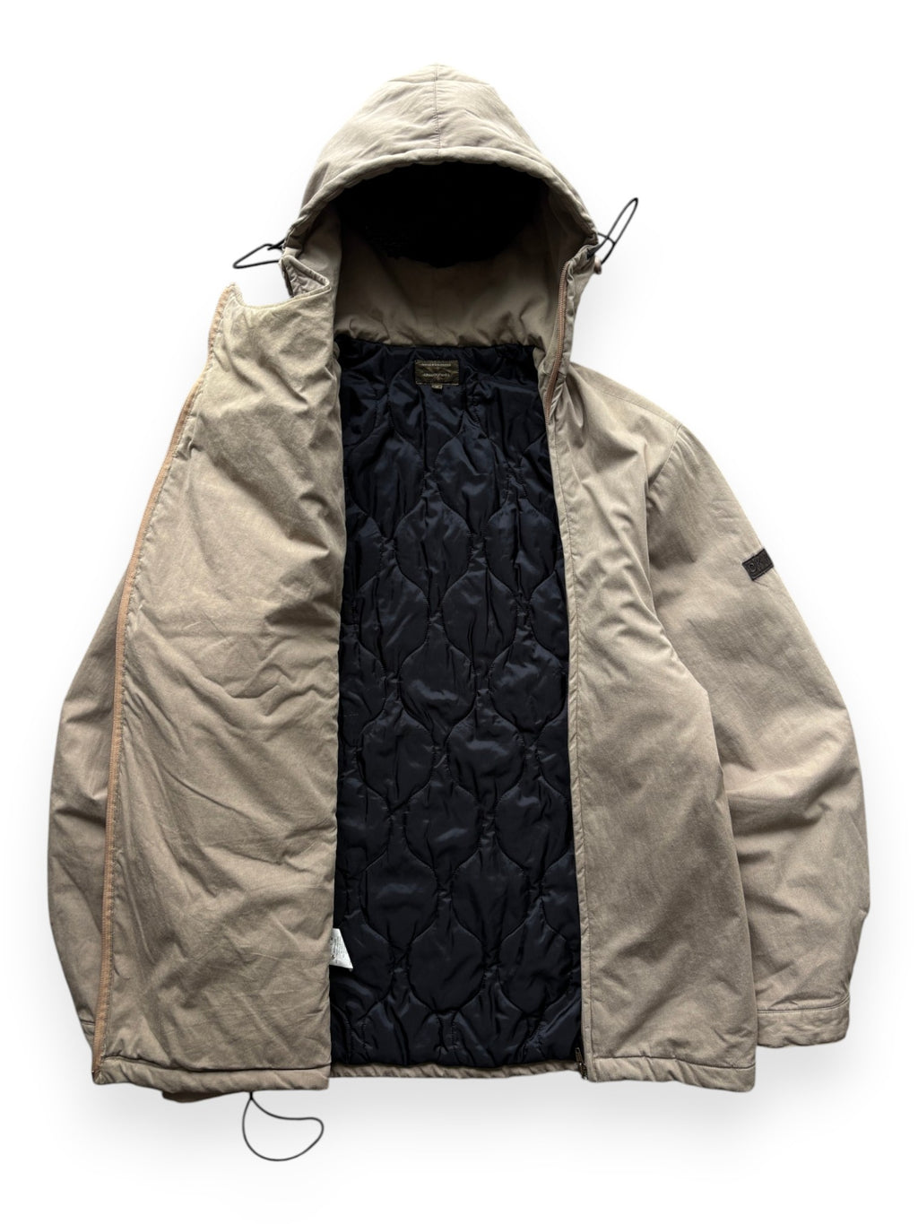 1997 Calvin Klein "khakis" Asymmetrical Dual Zip Quilter Anorak (XL)