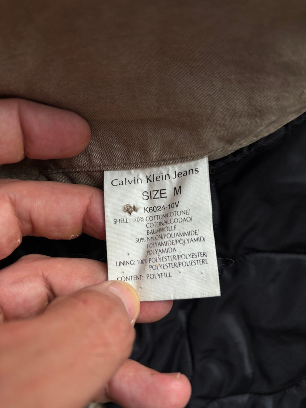 1997 Calvin Klein "khakis" Asymmetrical Dual Zip Quilter Anorak (XL)